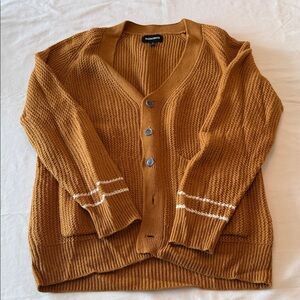 Bonobos Orange/Tan Cardigan with White Accents